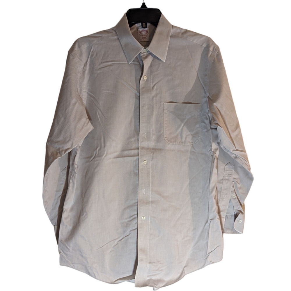 Vintage Brooks Brothers Shirt Men’s 15 1/2 -2/3 light grey French Cuff EUC